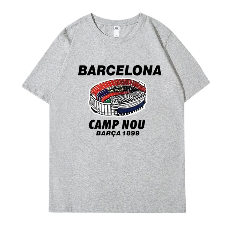 2026 Camp Nou Stadium Cartoon Barcelona FC 27 Titles La Liga Championship Anniversary T-shirt Short Sleeve Football Shirt