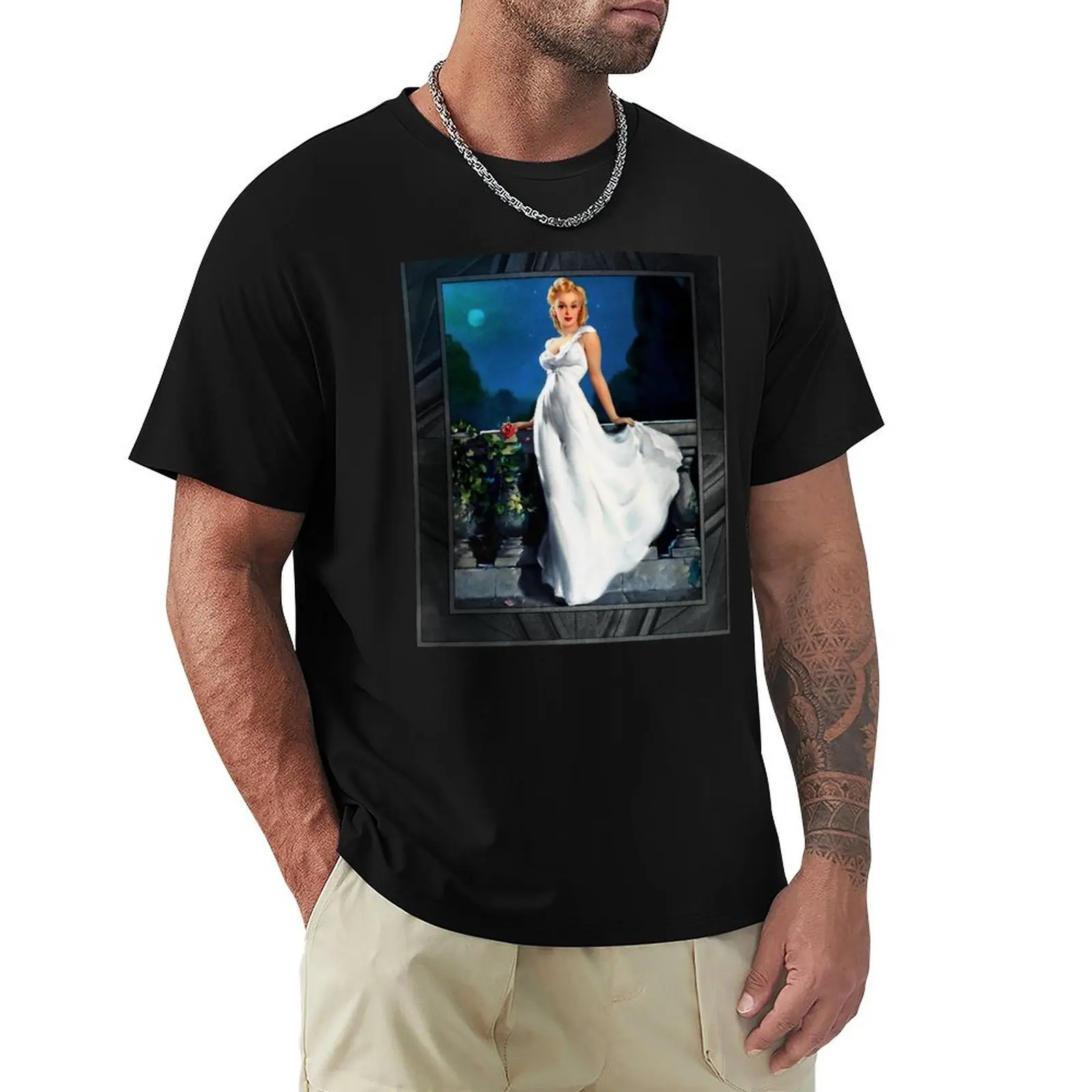 Dream Girl by Gil Elvgren Vintage Xzendor7 Old Masters Reproductions T-Shirt t shirts for man cotton funny T-Shirt