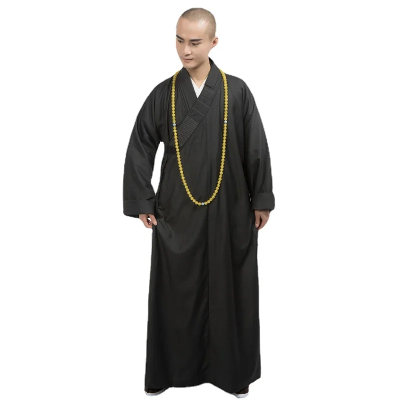 

Monk Costume Unlined Long Gown Spring and Autumn Robe Short Gown Men's and Women's Monk Clothes Monk Long Shirt