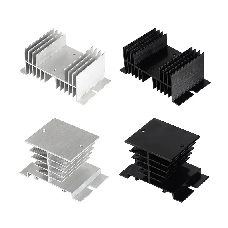 

Solid State Heat Sink Base with SSR Solid State Relay Single Phase 10-25A 10A-120A Cooling Aluminum