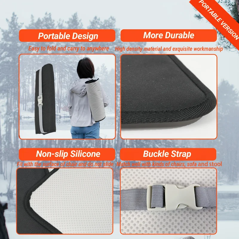 Portable Folding Heating Pad，Suitable for sports events、Outdoor Activities、Hiking、Office、Fishing