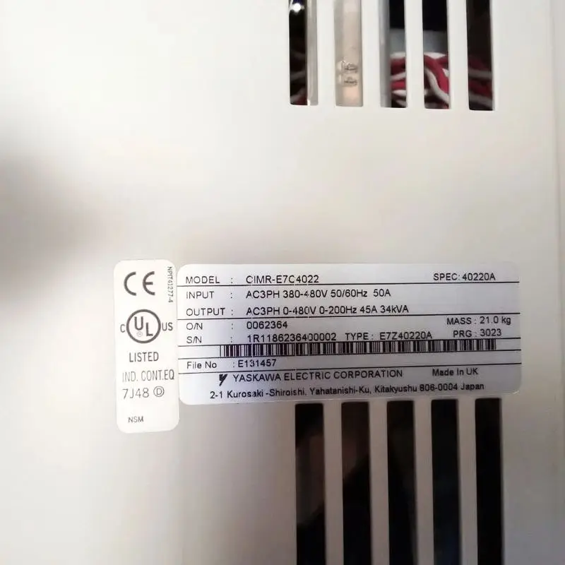 New Yaskawa CIMR-E7C4022 E7 Frequency Inverter Fast Delivery