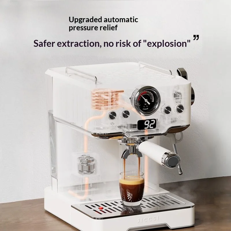 

Best Promo Price Portable Semi Auto Espresso Machine 40 Oz Capacity Stainless Steel Automatic Milk Frother Latte Crema Home