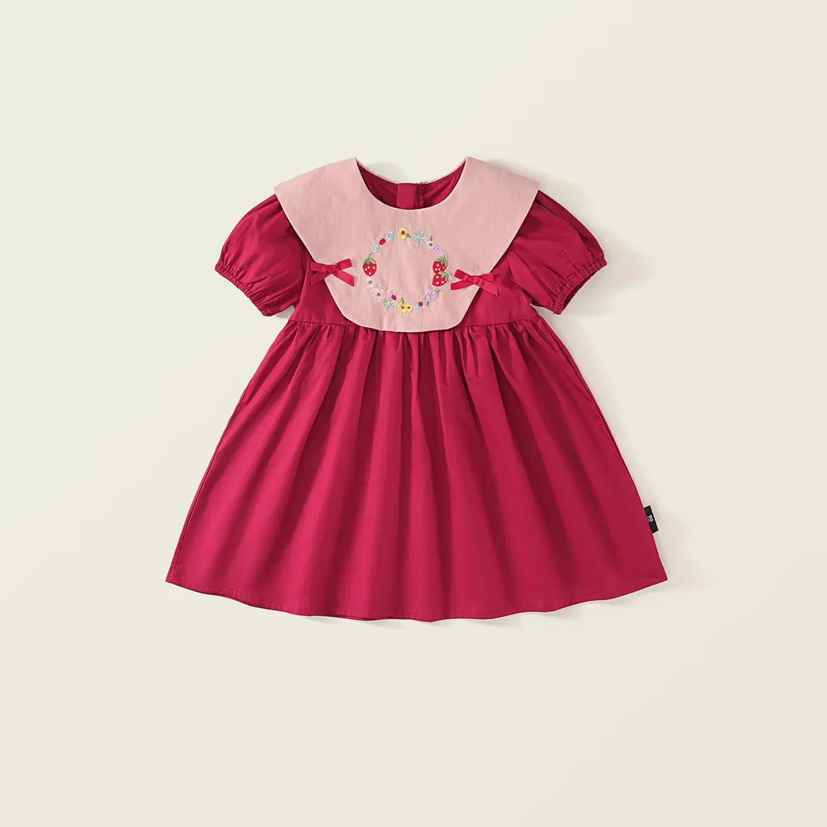 

Элегантное детское платье принцессы с вышивкой на воротнике для девочек, на день рождения, детская одежда, летнее платье для малышек 2026