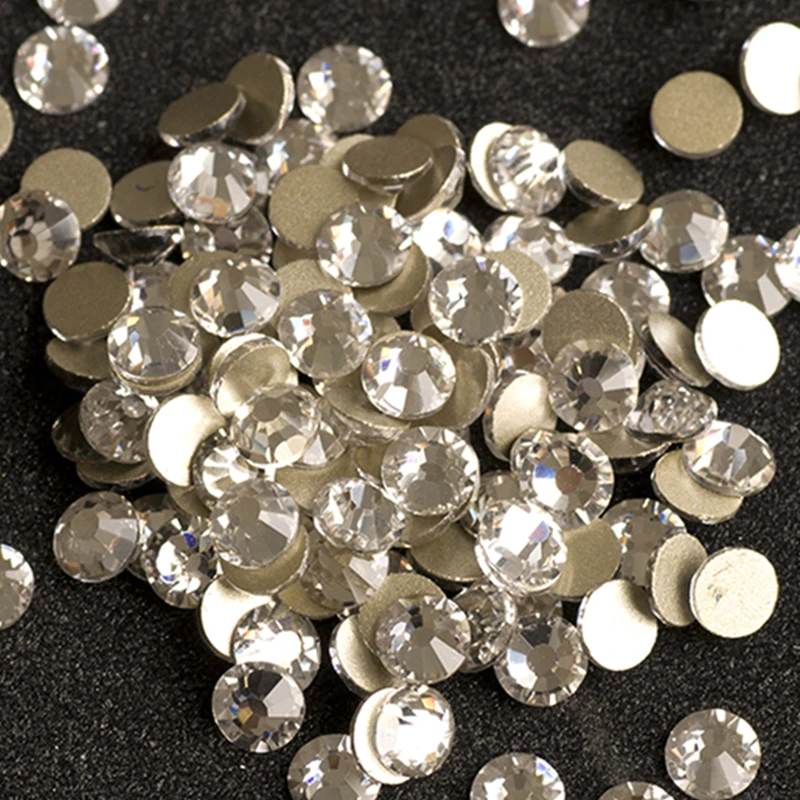 Clear Crystals Non Hotfix Rhinestones Crystal Flatback Glass Strass DIY Clothes Shoes Bags Decoration Nail Art Designs