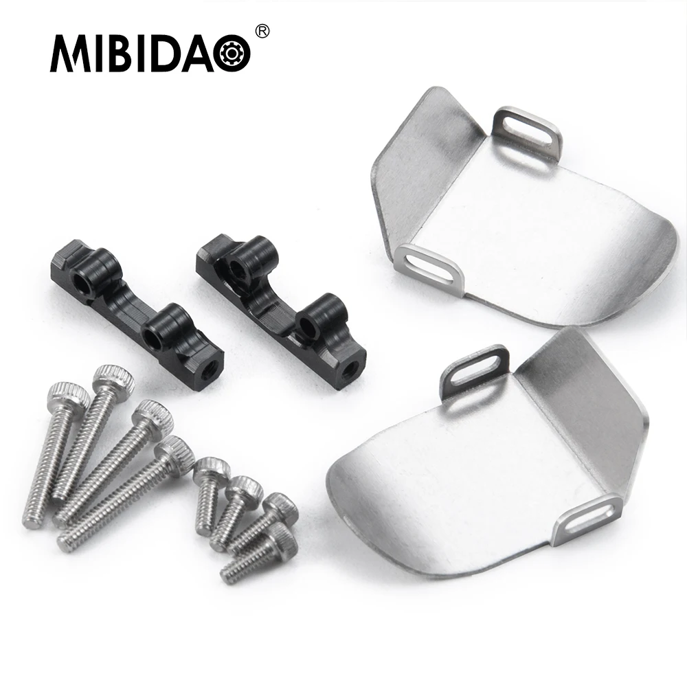 MIBIDAO Stainless Steel Axle Protector Armor Plate for Axial SCX24 Deadbolt Chevrolet Wrangler Gladiator Bronco 1/24 RC Car