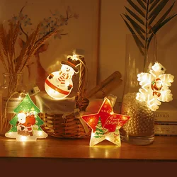 Christmas gift decorative lights star snowman modeling lights room decoration small colorful lights holiday atmosphere lights