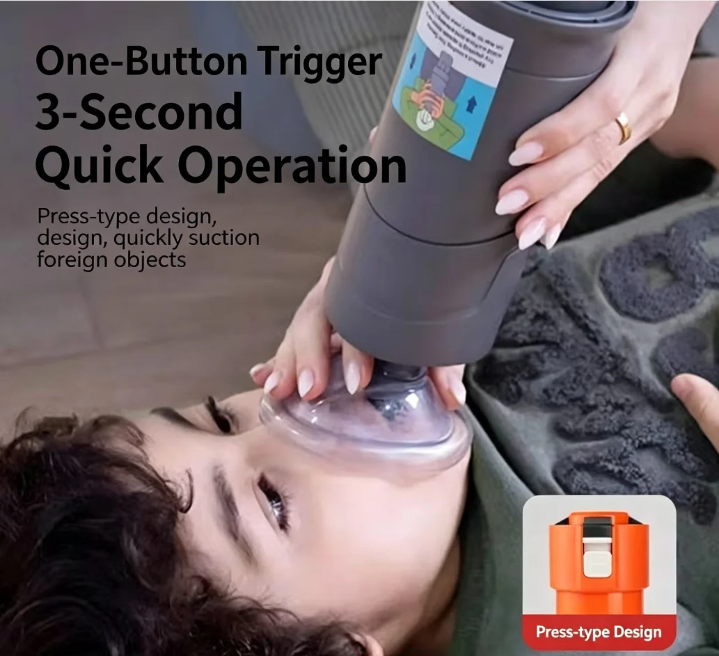 Protable Heimlich Adult & Kids Cpr Pocket Resuscitator Rescue Mask Auto First Aid Choking Rescue Device Emergency Breathing