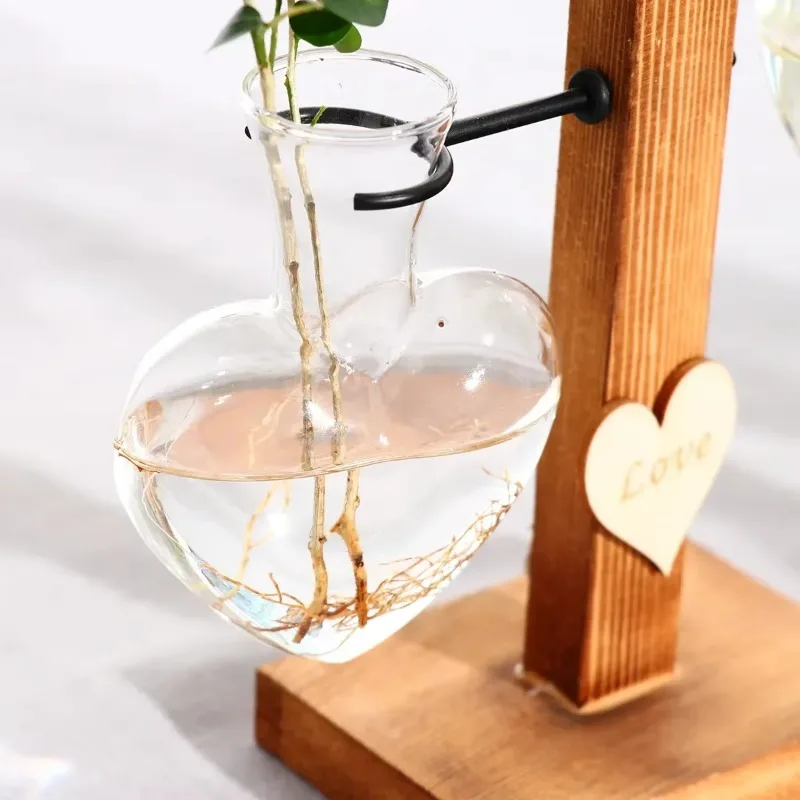Creative Glass Bulb Vase Hydroponic Plant Terrarium Vintage Style Water Planting Pot Home Decor Propagation Station Craft