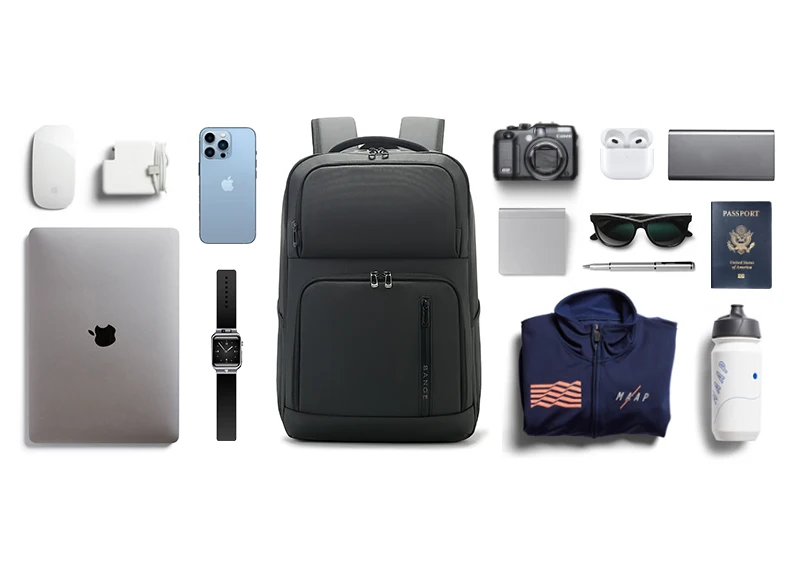 BANGE Neu eingetroffen: Großer, leichter, wasserdichter Business-Laptop-Rucksack (15,6 Zoll) für Herren und Teenager, geeignet für die Schule. – Detail 10