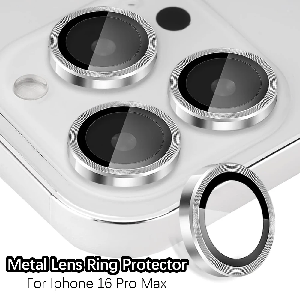 Lens Protector Glass for iPhone 16 Pro Max Camera Lens Protection i Phone 16Pro Plus 16 ProMax IPhone16 Metal Ring Camera Film