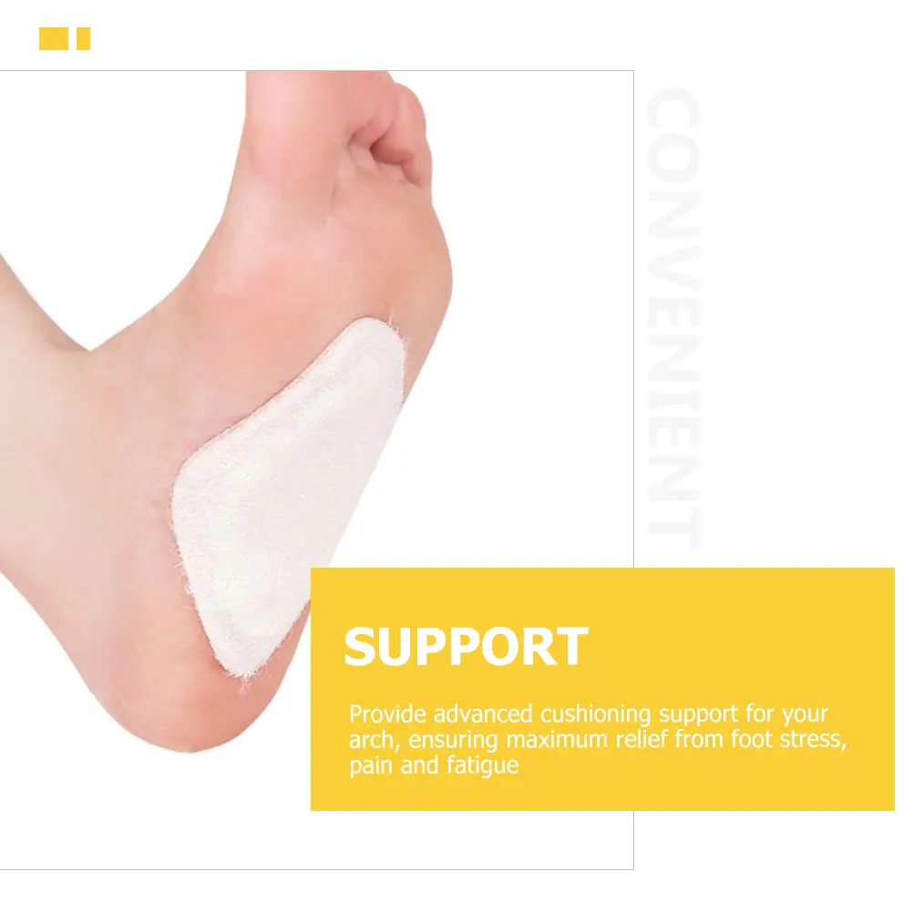 

2 Pcs Arch Foot Pad Pads Flatfoot Cushion Comfortable Support Practical Anti-slip Care Wool Felt Durable Correction