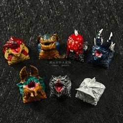 MonsterHunter Dragon Anime Artisan Point Keycaps Zinogre 3D Custom Handmade Gaming Decoration KeyCap for Mechanical Keyboard
