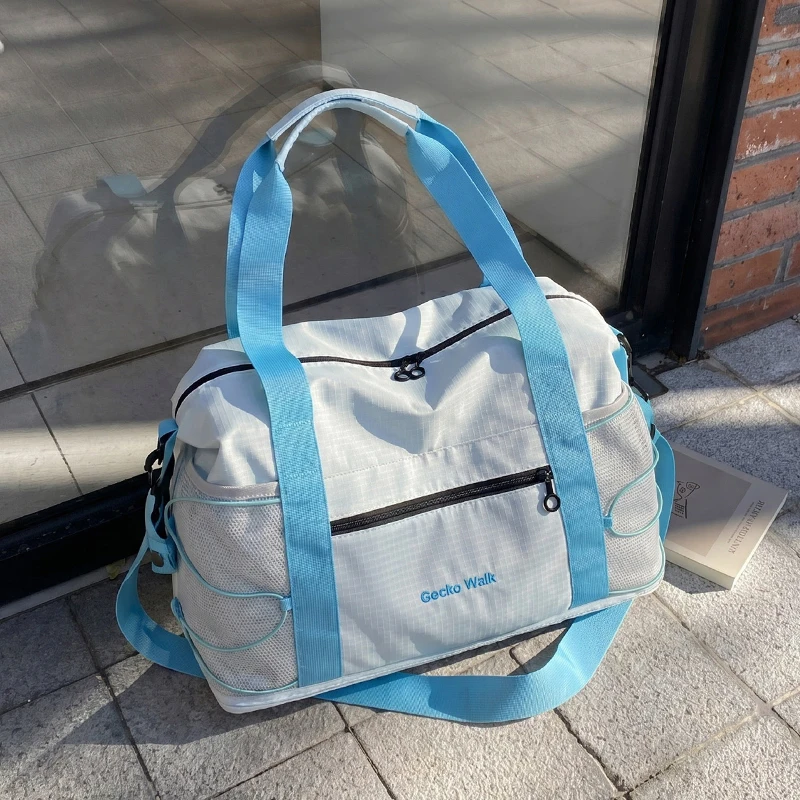 軽量で高級感のあるショートトリップスイミングバッグ女性用トラベルバッグ乾湿分離フィットネスバッグチェックイン荷物バッグ