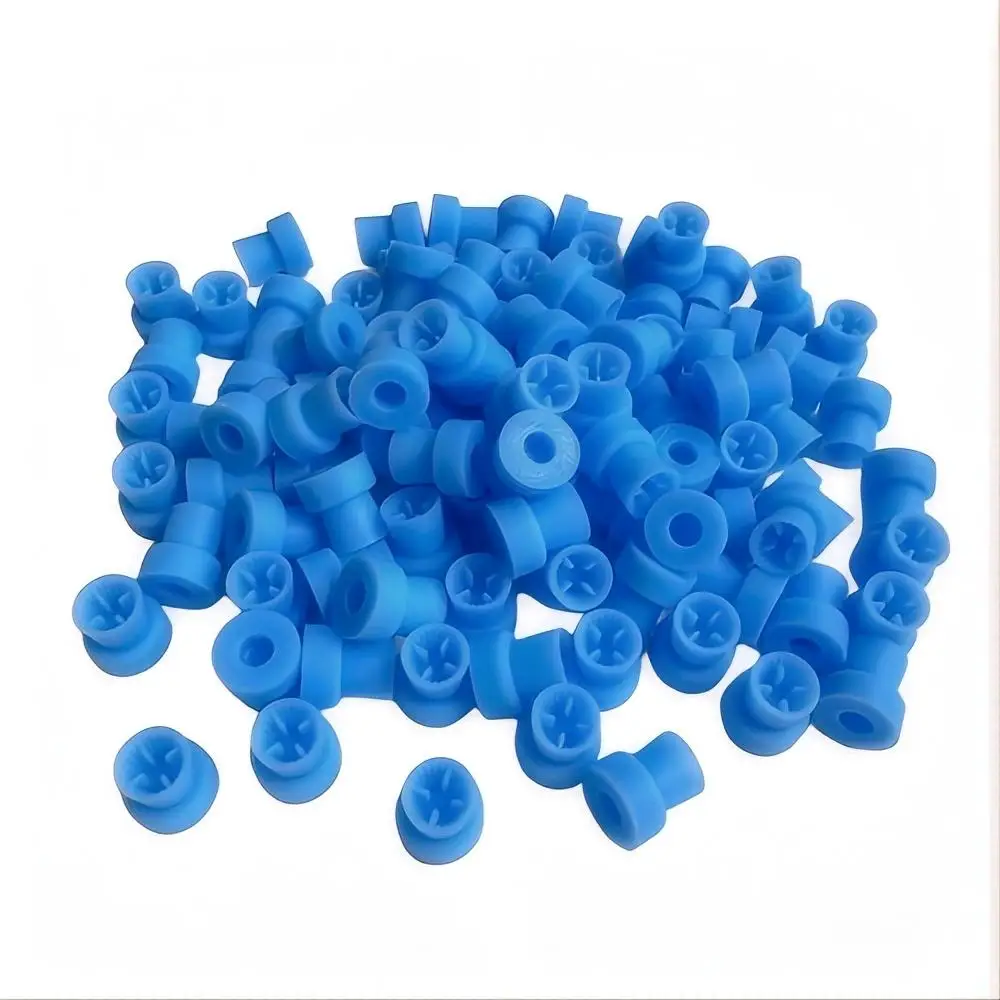 100Pcs Dental Disposable Prophy Cups Polishing Cup Blue button (snap-on) Soft Prophy Rubber Cups Dentist Prophylaxis TPE Cup