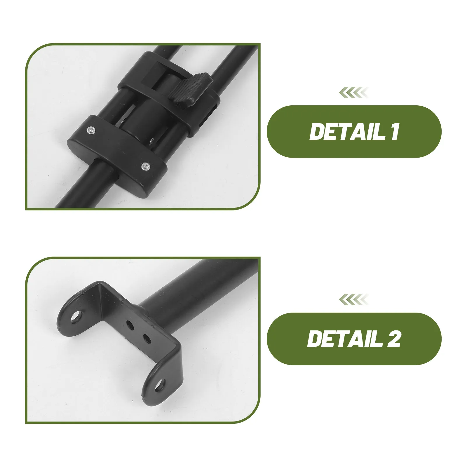 Folding Wagon Handle Replacement Telescopic Retractable Pull Grip Metal for Camping Trolley Outdoor Garden Picnic Utility Cart