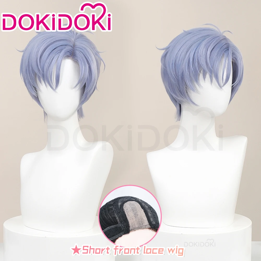 IN STOCK Ling Xiao Front Lace Wig Game EVOL x LOVE Cosplay Wig DokiDoki Shaw Lingxiao Cosplay Lace Wig Men Short Hair Free Cap