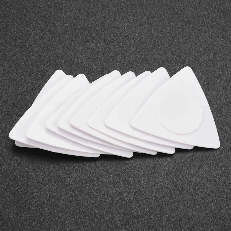 Flanger 10pcs Triangle-Guitar picks 1.0 0.75 0.5 mm Thickness in PC + ABS Material Antislip Style Picks White