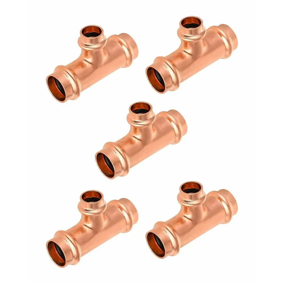 Tee Propress de 4 polegadas, acessórios de prensa de cobre, PxPxP sem chumbo BPAFree, certificado NSF, pacote com 5