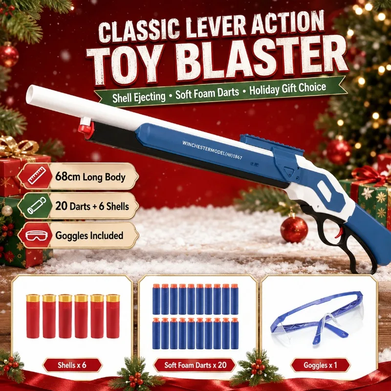 Classic M1887 Simulation Toy Gun Lever Action Shell Eject Soft Bullet Gun Cosplay Prop Toy For Teen Boys Hobby Collection