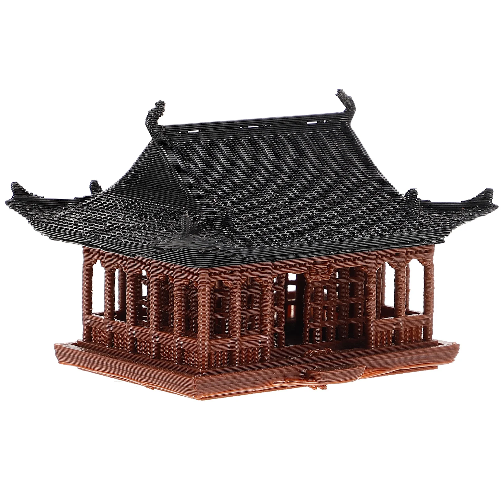 Pavilion Decorations Resin Fish Shelter Japanese Aquarium Miniature Pagoda Garden Statue Plastic Small