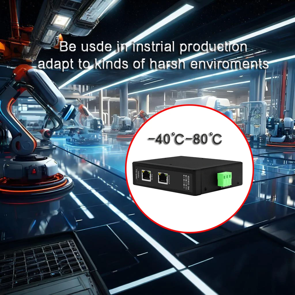 ตัวแยก POE อุตสาหกรรม 10G 120W | ตัวแยก DIN 10 กิกะบิต | การแยกพอร์ต | เอาต์พุต 12/24/48Vdc | 802.3at/af/bt ของไทย | การป้องกันไฟกระชาก 6KV