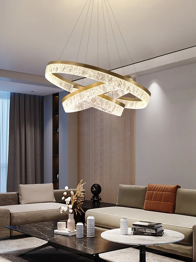 Italian light luxury living room chandelier modern minimalist bedroom dining room creative new
