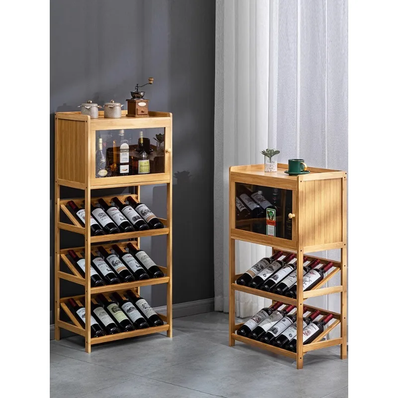 Wine cabinet display cabinet, modern simple sideboard, Internet celebrity tavern rack, European-style wall-to-wall living room,