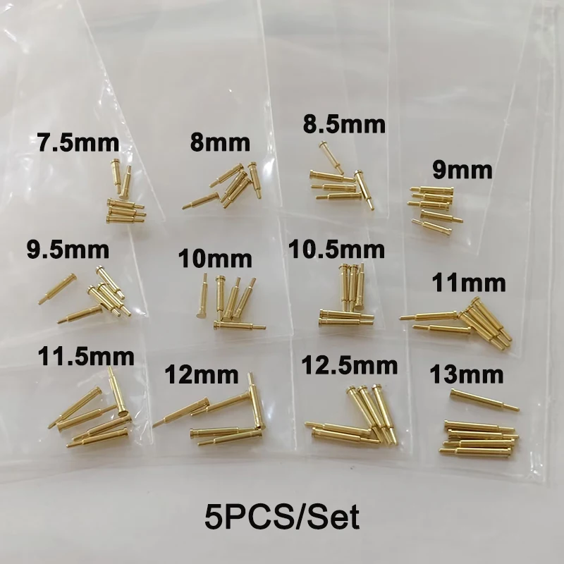 1-10Sets PogoPin Spring Loaded Contact Connector POGOPIN Battery Spring Test Probe  7.5/8/8.5/9/9.5/10/10.5/11/11.5/12/12.5/13mm