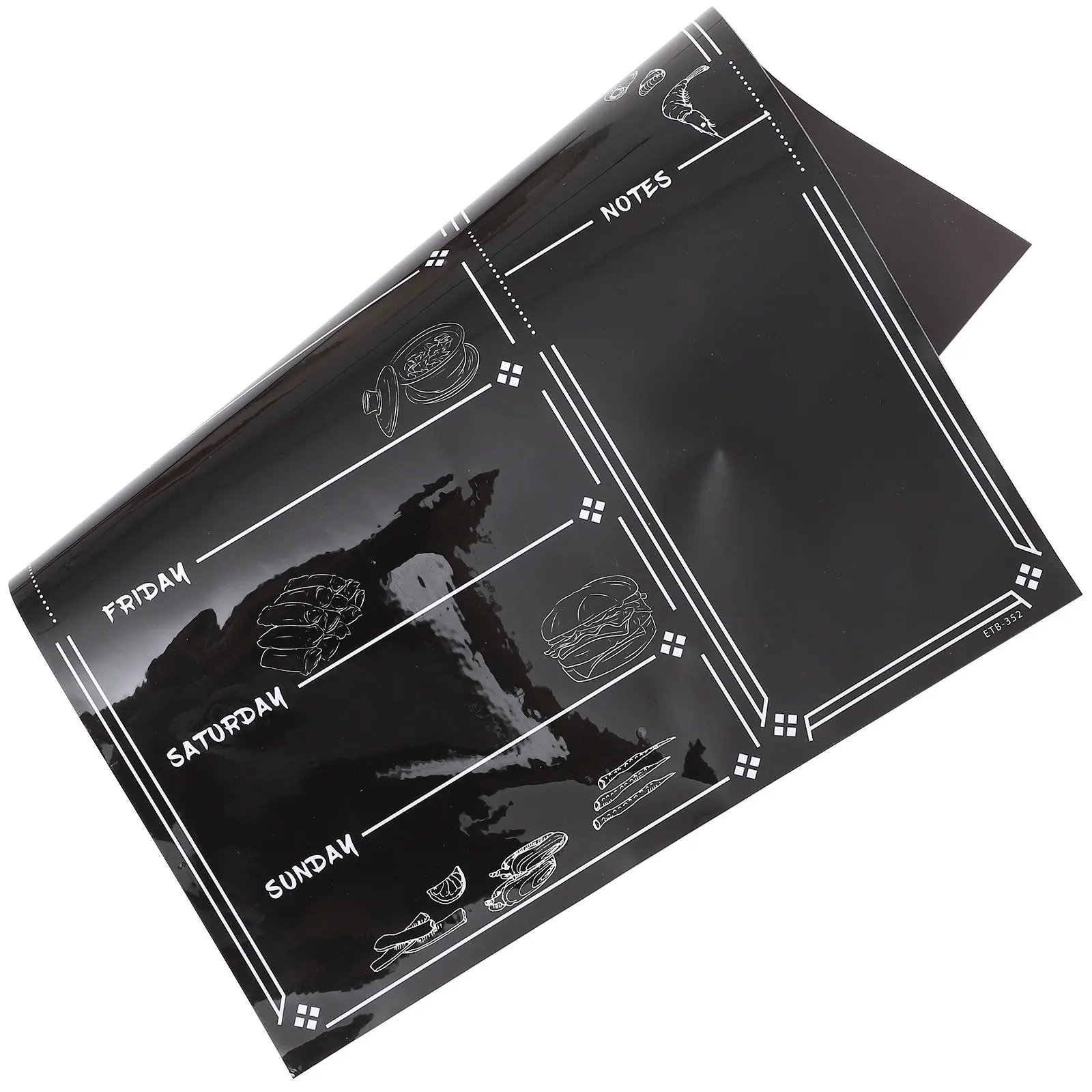 

Reusable Chalkboard Sticker for Refrigerator Magnetic Menu Board Smooth Writing Surface Dry Erase Blackboard Wall Planner