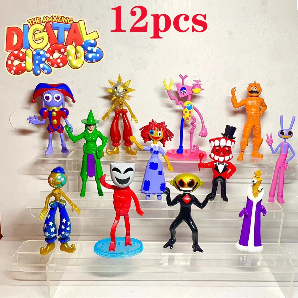 شخصيات كرتونية نموذج Figura PVC ، السيرك الرقمي المذهل ، شخصيات لعبة أنيمي للأطفال ، هدية عيد ميلاد ، 6-12 #5