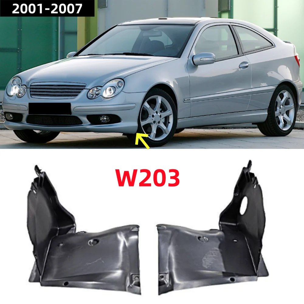 For Mercedes Benz C-Class W203 2001-2007 4-Door Car Front Wheel Bottom Mudguard: A2038840722 A2038840822