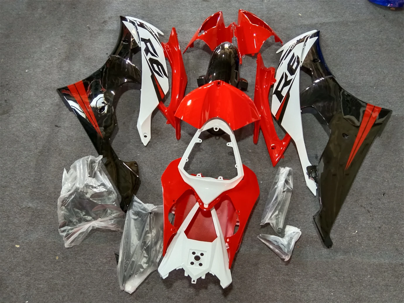 Motorcycle Fairing Kit Suitable for Yamaha R6 08-16 YZF600 2008 2009 2010 2011 2012 2013 2014 2015 2016 Fairing White Red