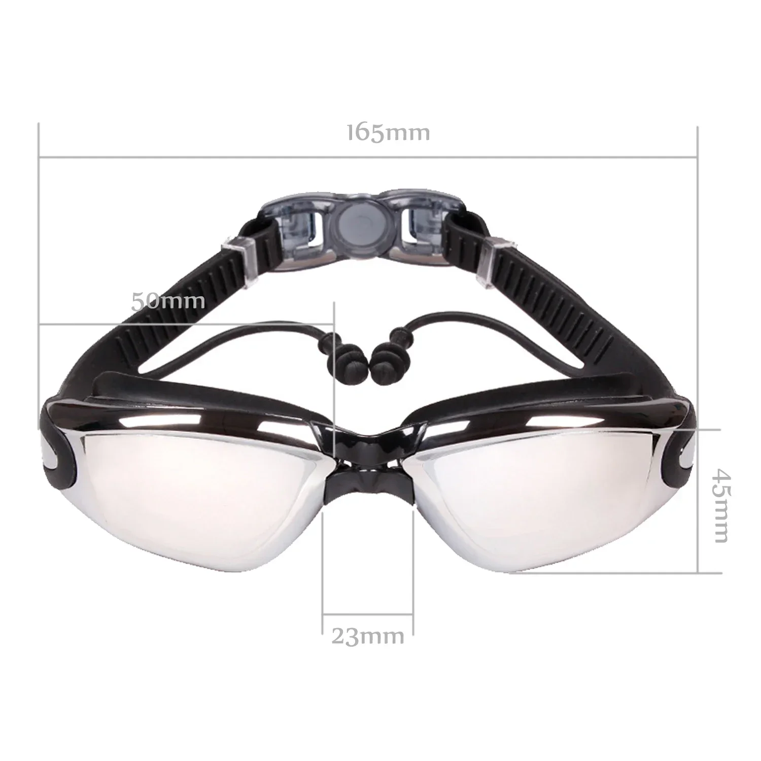 Adult Tinted Swimming Goggles with Diopter Myopia Degree Silicone Underwater Glasses Anti-fog  Water  Uv Protection