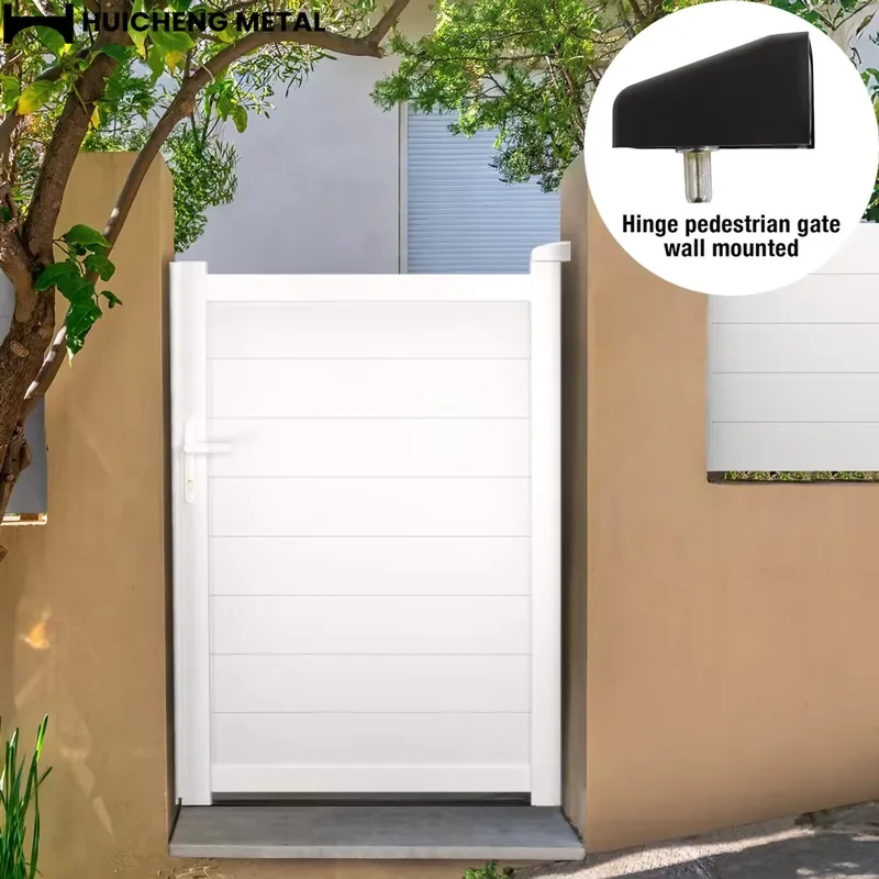 Simple Design Easy Installed Customized Pedestrian Walkway Outdoor Entrance Aluminum Man Gate with Hinges and Locks for