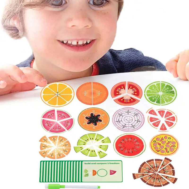 

Junior Learning Food Fractions Fruit Fractions Food Fractions Educational Indoor Games Math Teaching Aids Fruit Shape Early