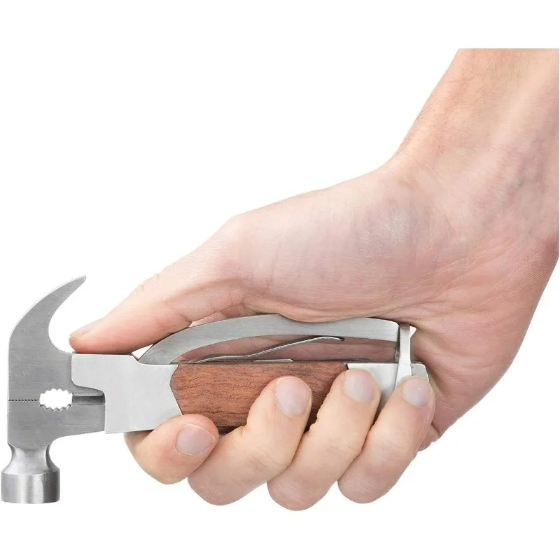 12913 Martello multiuso premium 14 in 1, strumento multiuso per la casa, attrezzatura da campeggio e lavoro, martello, pinze,