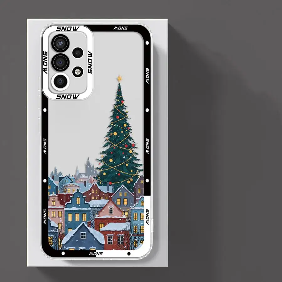 Custodia morbida per Samsung Galaxy A71 A72 A22 A15 A13 A14 A16 A34 A73 A35 A12 A35 A25 Natale Babbo Natale