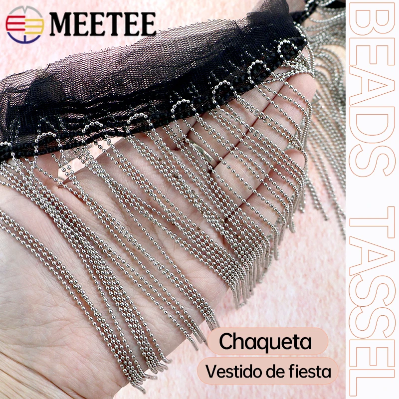 

5/10Yards 6/9/10/12/15cm Metal Bead Tassel Fringes Curtains Party Clothes Dresses Beaded Lace Fringe Trim DIY Sewing Accessories