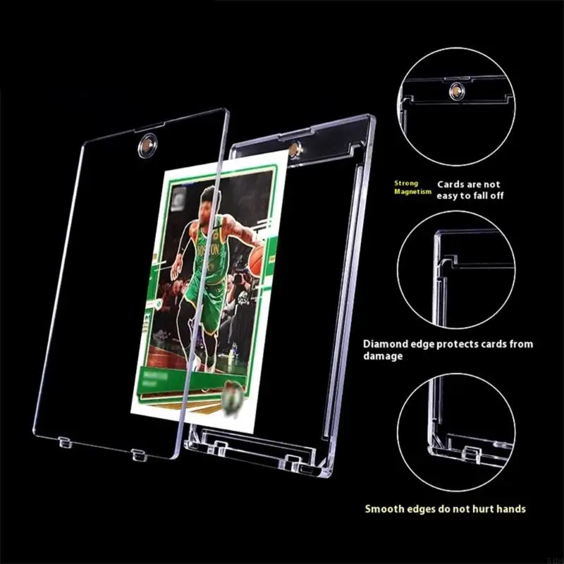 Custodia protettiva per display magnetica sigillata 54DA Porta carte antipolvere trasparenza Custodia per