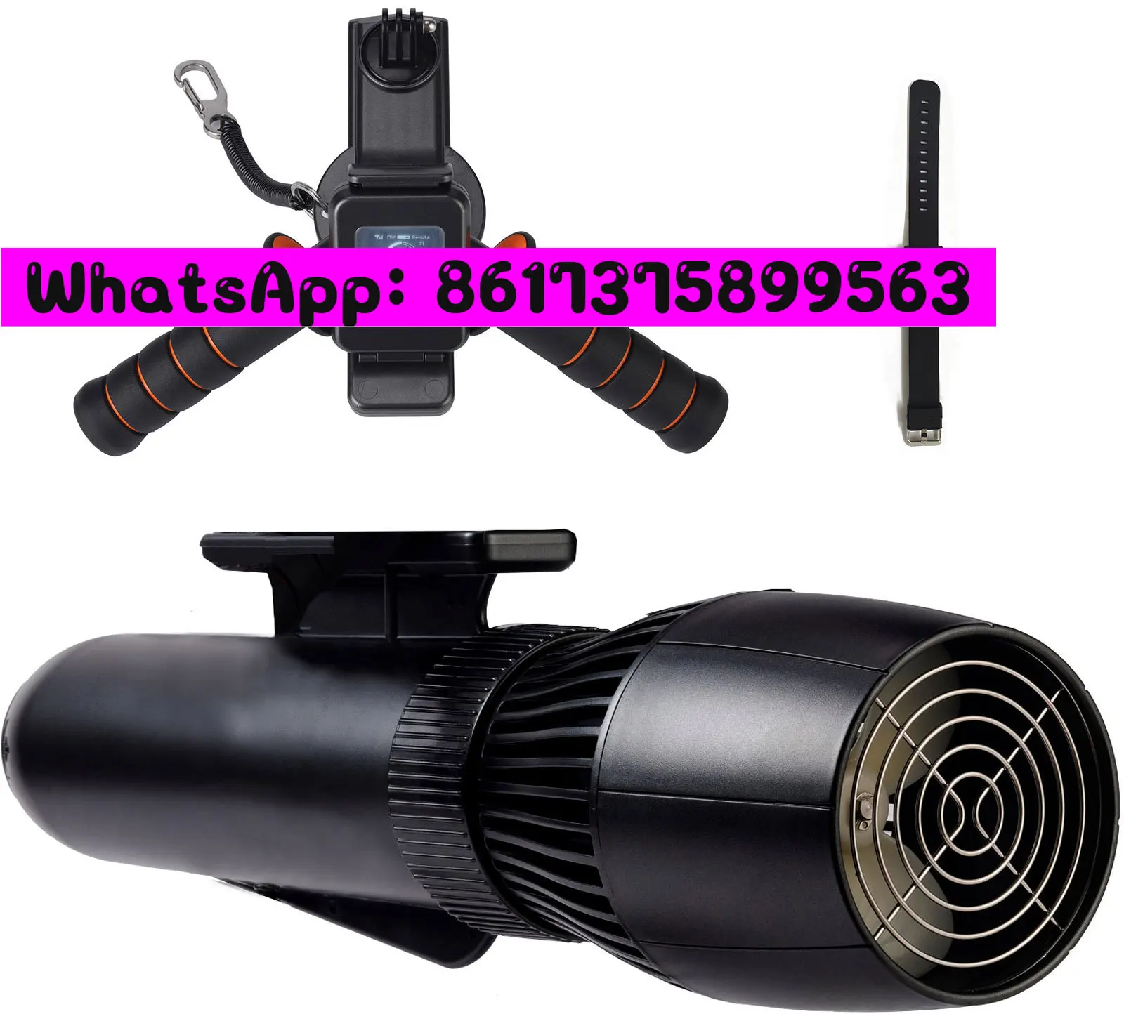 Propulsor submarino de empuje de 7 kg con control remoto, tiempo de ejecución de 40 a 60 minutos, batería de motor todo en uno para buceo/SUP/Kayak