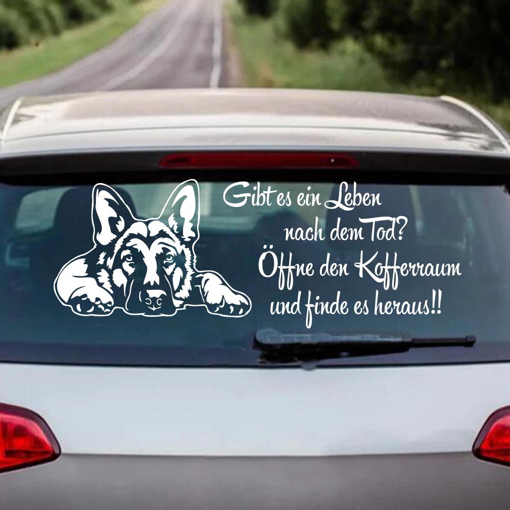 German Shepherd Is There Life After Death Car Sticker Decal for Bumper Rear Windshield Hood Vinyl Decor