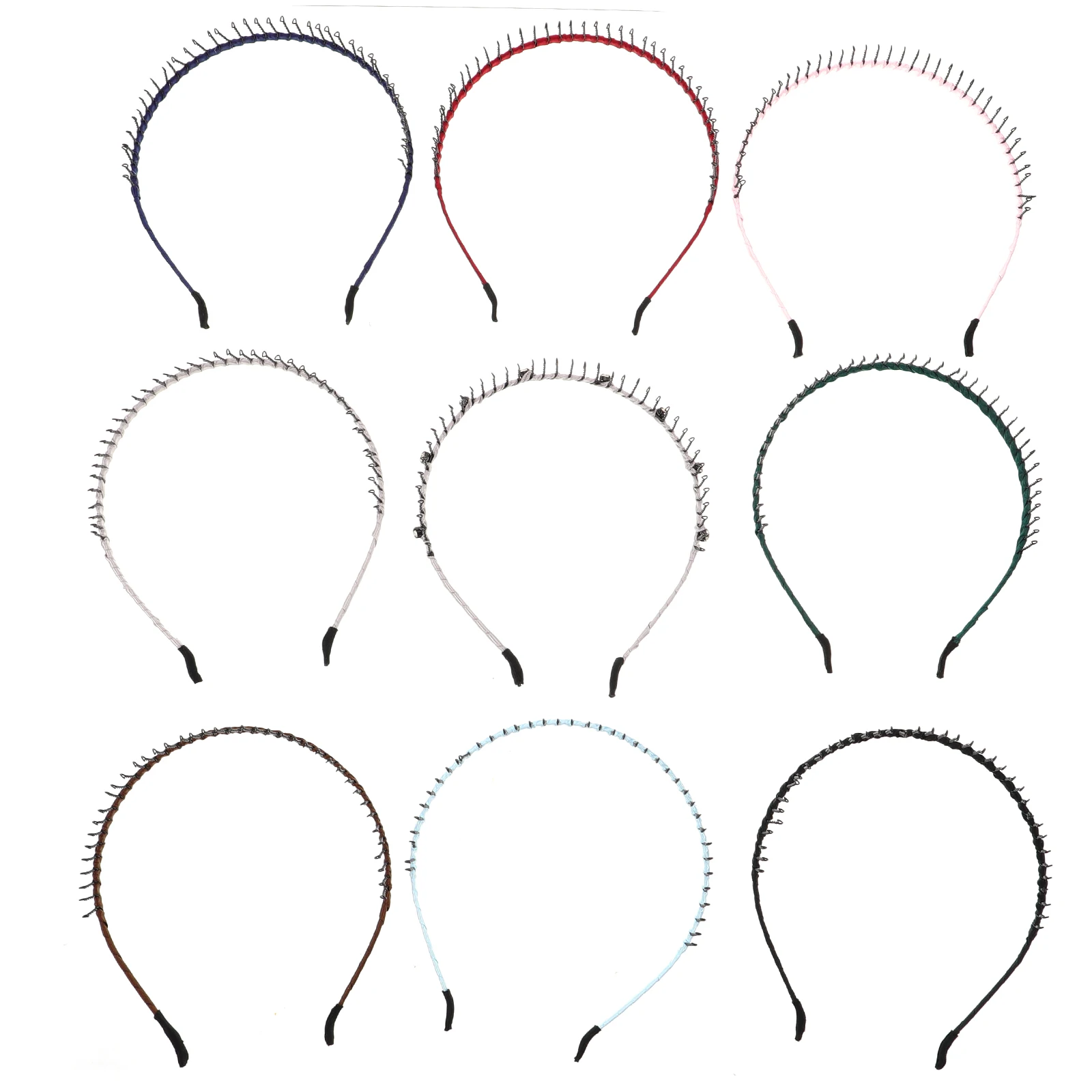 

8 Pcs slip Teeth Headb s for Women Long Hair Styling Nonslip Comb Anti Fall Off Elastic Care Teeth Headb Tools