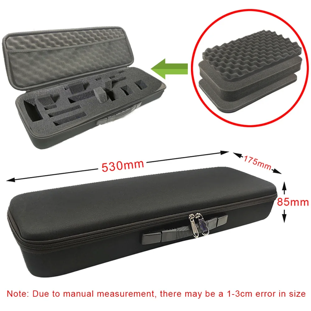 Harte Aufbewahrungsbox, DIY-Schaumstoff, stoßfest, individuelle Reisetasche, Reißverschluss-Box, Kamera-Sammeltasche für Outdoor-Werkzeug-Zubehör