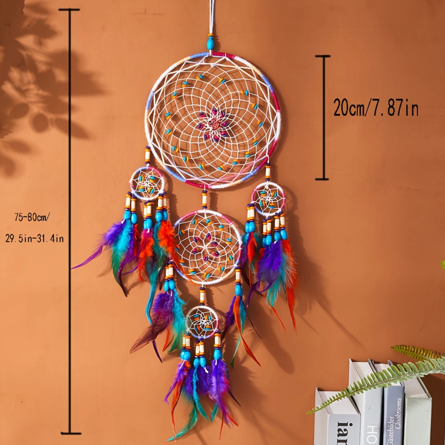 colorful dream catchers hanging ornaments, room decorations, Christmas gifts, hand-woven crafts