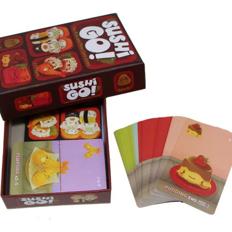 Sushi Go Family Gathering Game Card,Fun Card Game,Party Board Games Interactive Game， Creative Small Gift, Holiday Accessory