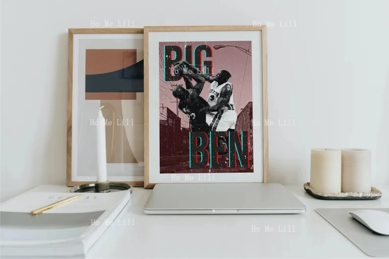 Ben Wallace Poster Big Ben Block On Shaq Basketball Team Print Street Decor Bedroom Office Gym