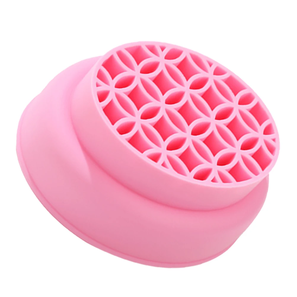 

Multifunctional Silicone Makeup Brush Cleaner Bowl Beauty Sponge Holder Pink Drying Organizer Cup Brushes Sponges Tools Mat Pad