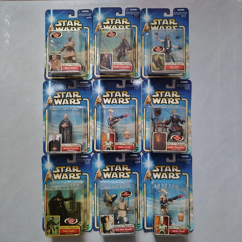 Figura de acción de STAR WARS, batalla, Droid, Mace, Windu, Anakin, Skywalker, Darth Vader, articulaciones, figura móvil, modelo, adornos, Juguetes