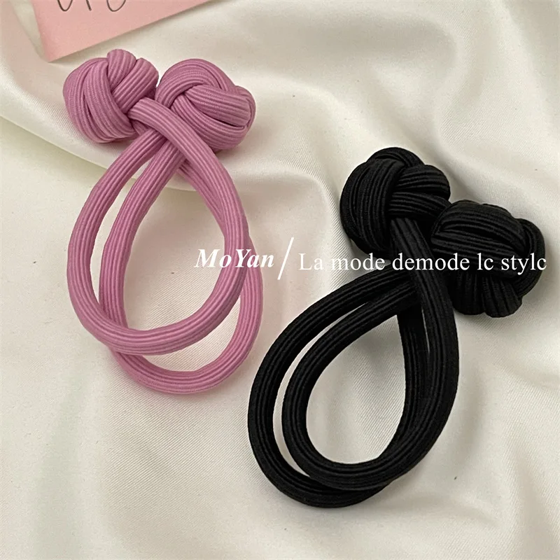 Weave Pattern Trendy Colour Braided Hair Rope Hair Band Women Girls Twist Hair Rubber Tie Ponytail Holders Handmade Scrunchies